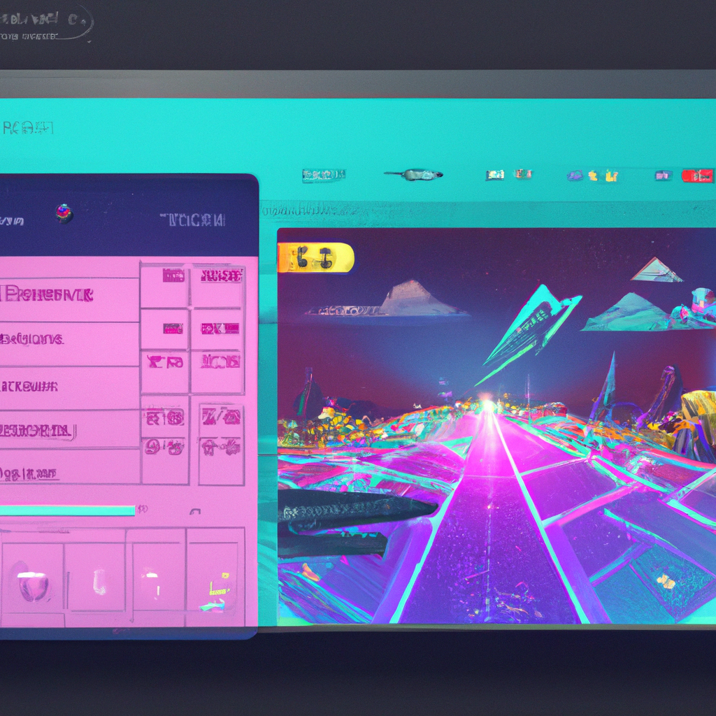 Campaign screenshot: neon map and HUD